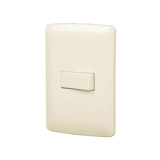 Placa Armada 1 Interruptor Sencillo Marfil Línea Italiana Volteck - Tool Ferreterías / Ferretodo - Herramientas y material de construcción.