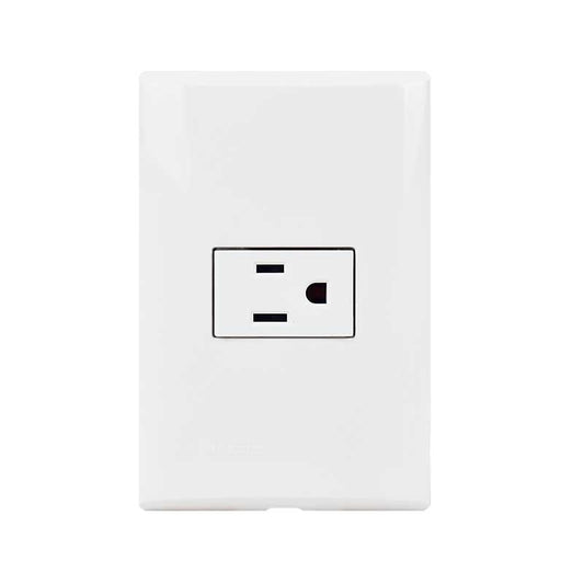 Placa Con Tomacorriente 2P+T Con Protección Infantil 15A 127V Color Blanco Fza29S1 Forza - Tool Ferreterías / Ferretodo - Herramientas y material de construcción.