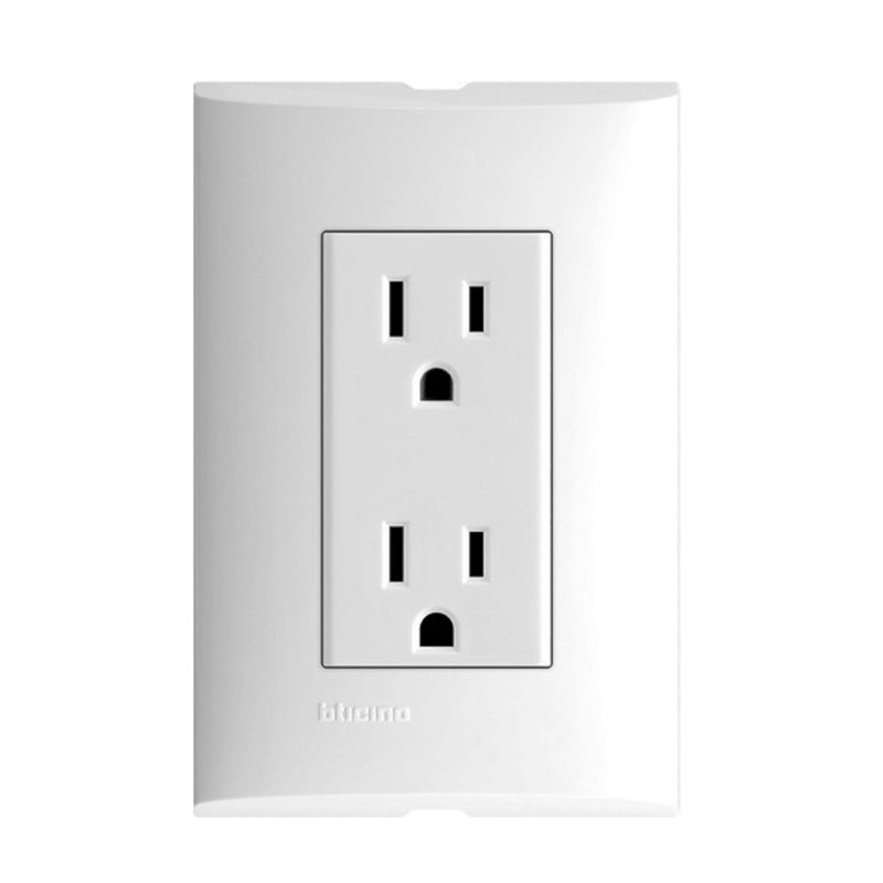 Placa Con Tomacorriente Dúplex 2P+T Con Protección Infantil 15A 127V Color Blanco Fza68S Forza - Tool Ferreterías / Ferretodo - Herramientas y material de construcción.