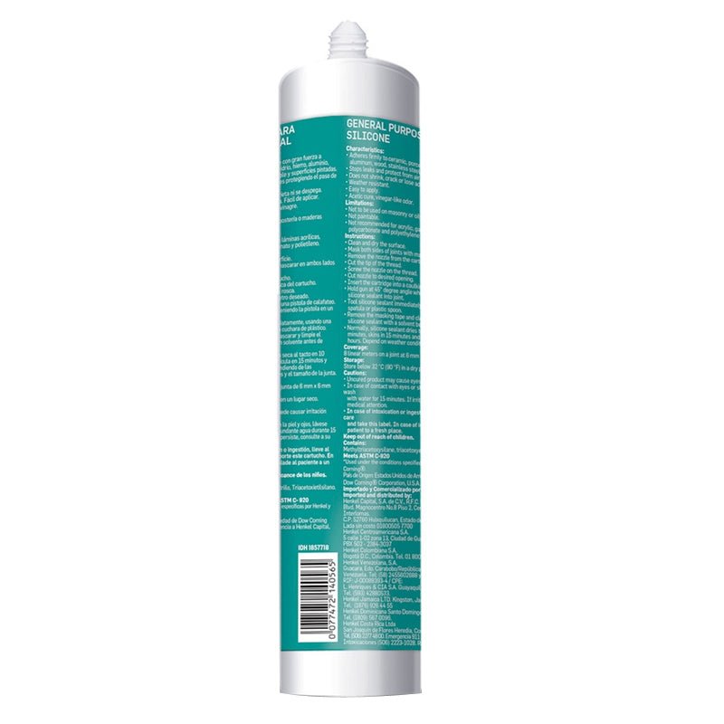 Silicón Sista F109 Uso General Transparente De 300 Ml - Tool Ferreterías / Ferretodo - Herramientas y material de construcción.