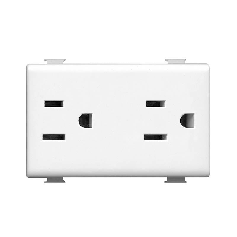 Tomacorriente Dúplex 2P+T Con 3 Módulos Sistema De Protección Infantil Qz5115D Quinziño - Tool Ferreterías / Ferretodo - Herramientas y material de construcción.